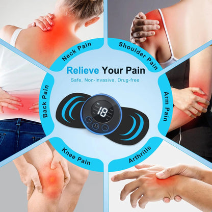 Portable USB Neck Massager Electric Neck Massager, Enhancer Mini Cervical Massager EMS Lymphatic Drainage Massage with Cable